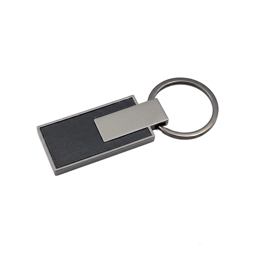 Custom Engraved Metal Keychain with Leather (IPH-K10004)
